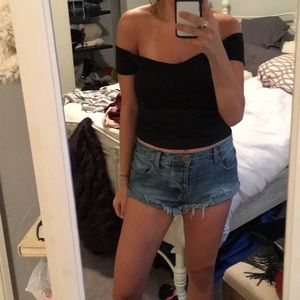 Cute black off the shoulder shirt